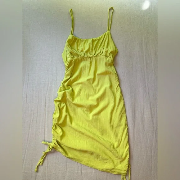 Mini dress scrunch, green, M - Picture 15 of 15